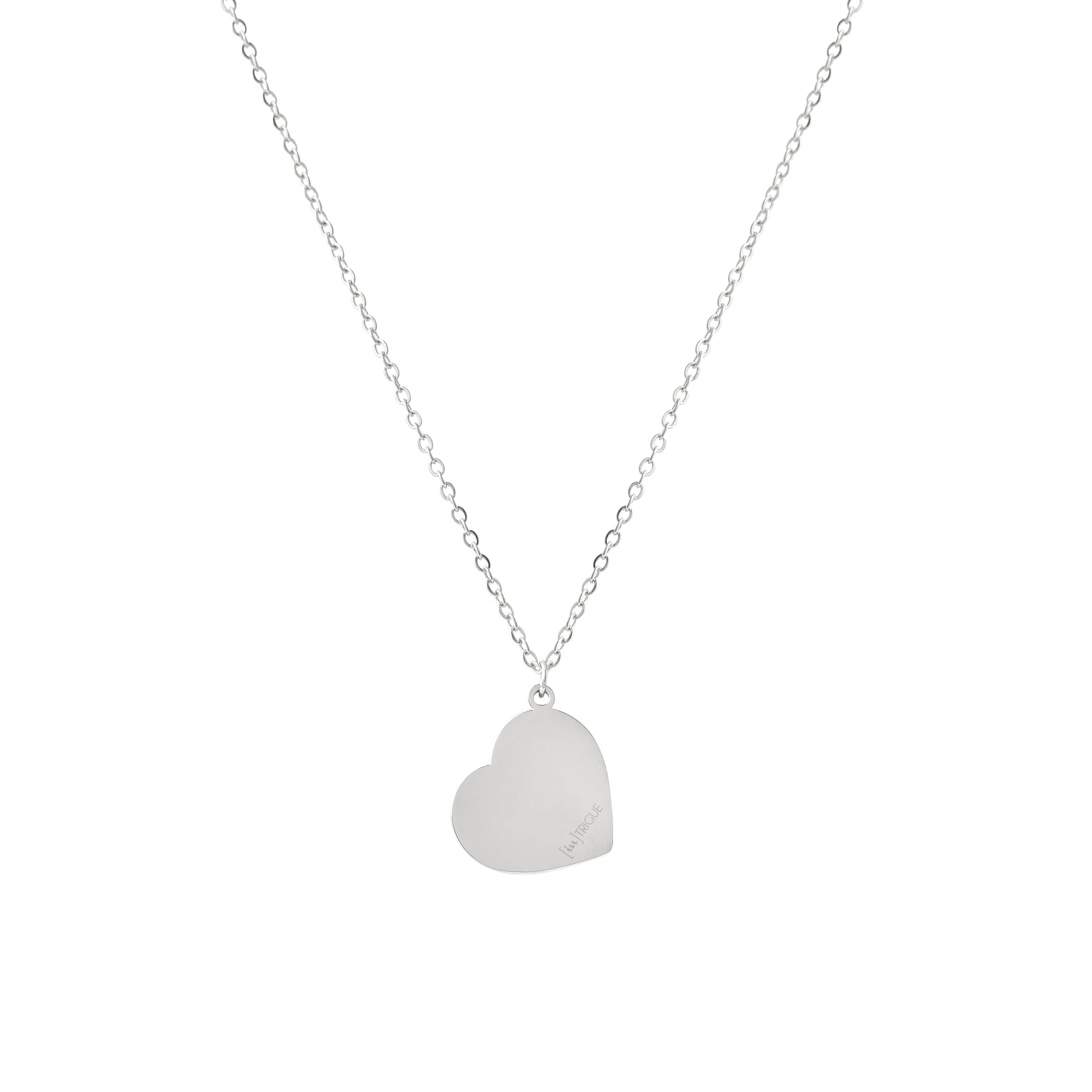 Heart Necklace - Rhodium