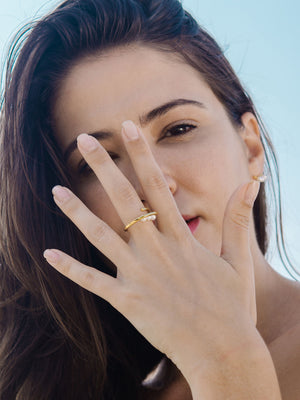 Voyage Pearl Tri Ring