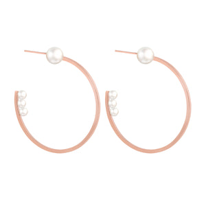 Voyage Pearl Hoop Earrings