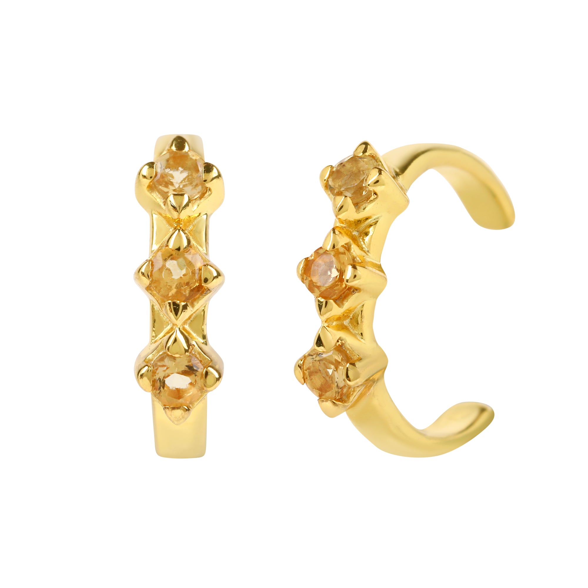 Reconceptions Ear Cuffs - Gold - Yellow