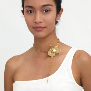 [IN]TRIGUE X SIA Bloom Brooch / Necklace Set - Gold