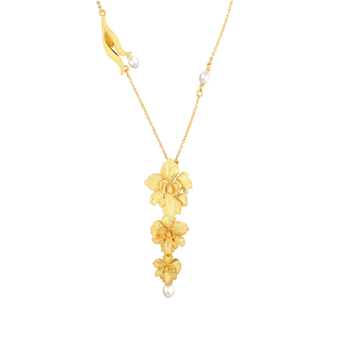 Real orchid 2025 flower necklace