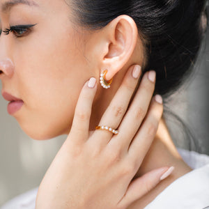 Voyage_II Pearl Earrings - Gold