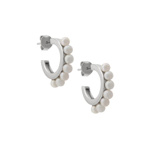 Voyage_II Pearl Earrings - Silver