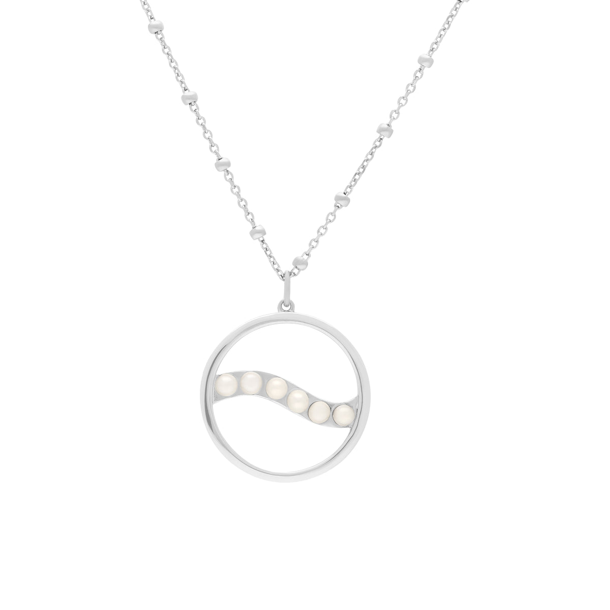 Voyage_II Pearl Necklace - Silver