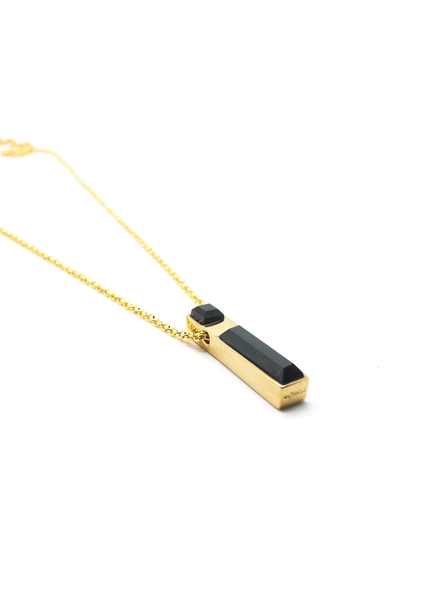 Linear Necklace - Gold - Onyx
