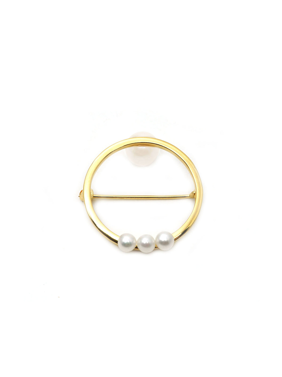 Gold outlet pearl brooch