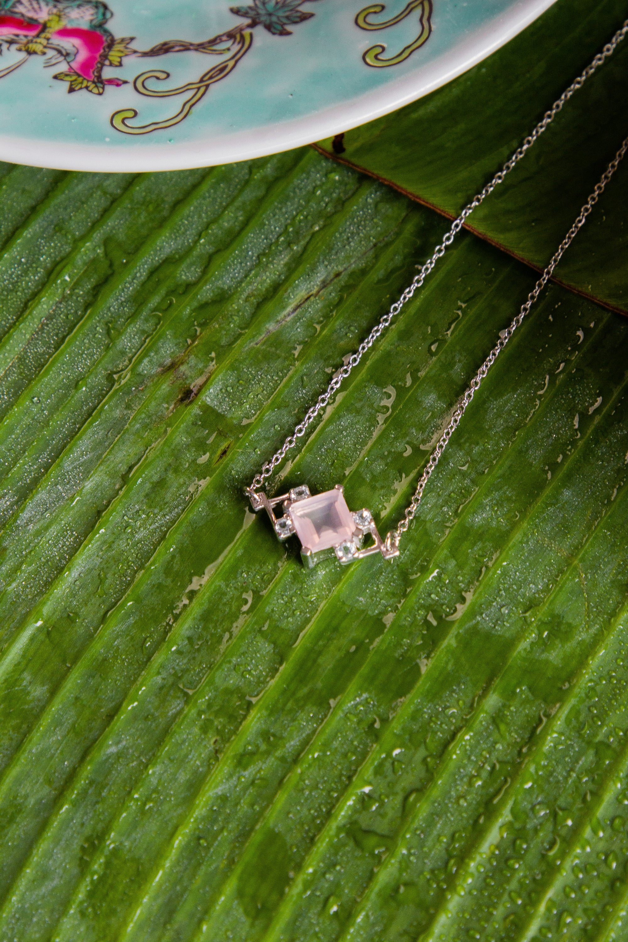 Reconceptions Petite Necklace - Rhodium - Pink