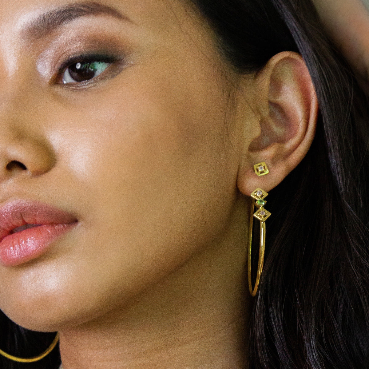 Reconceptions Two-Way Hoops - Gold - Green