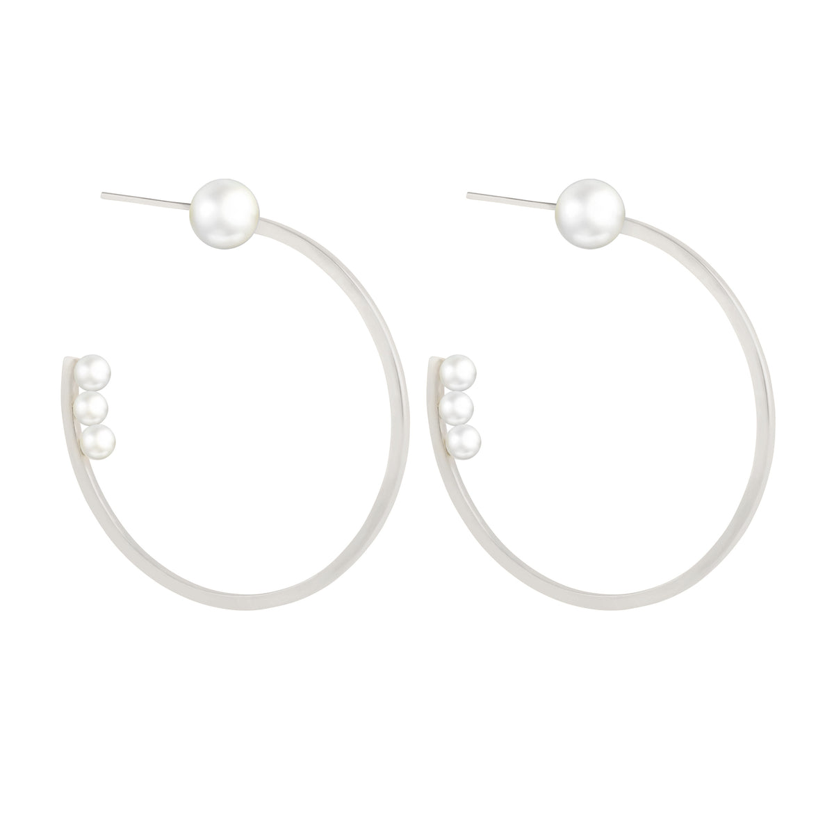 Freshwater pearl hot sale hoop earrings