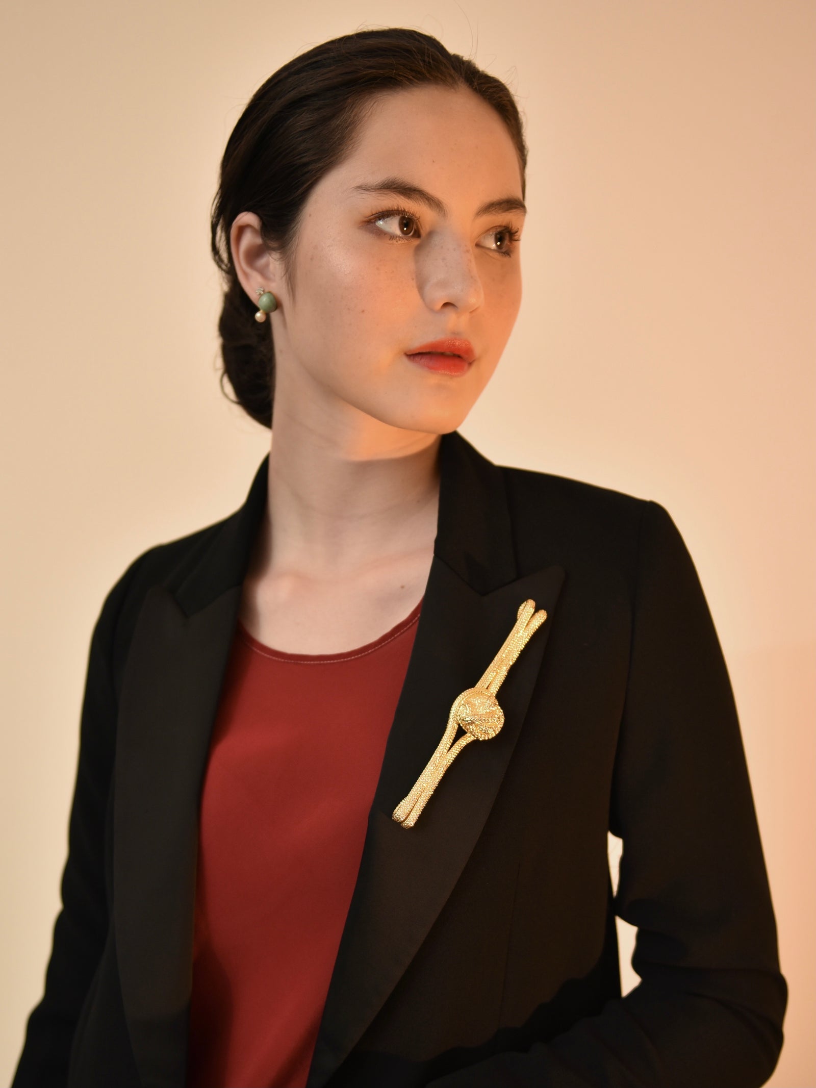 Knot Brooch - Gold - Oversized