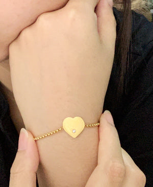 Heart Bracelet - Gold