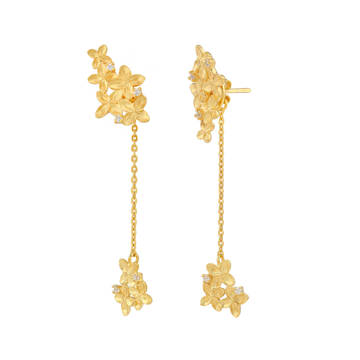 Gold earrings hot sale drop design