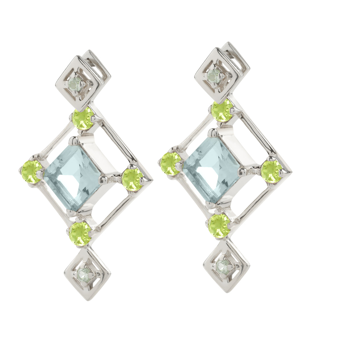 Reconceptions Two-Way Studs - Rhodium - Blue