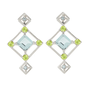 Reconceptions Two-Way Studs - Rhodium - Blue
