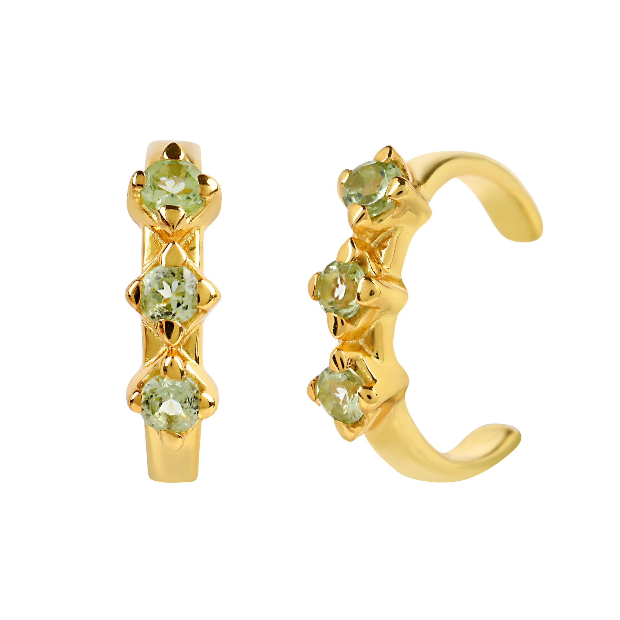 Reconceptions Ear Cuffs - Gold - Green