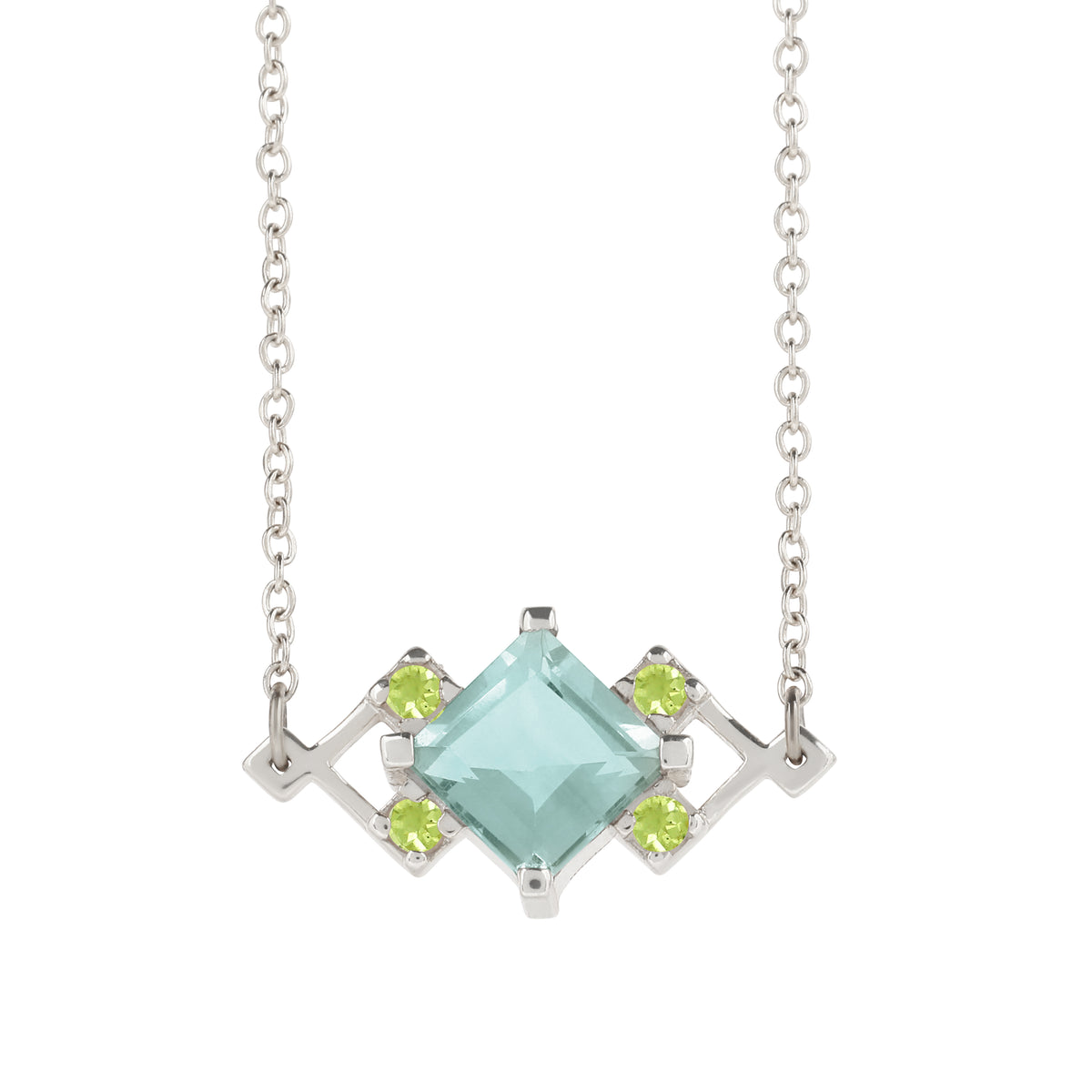 Reconceptions Petite Necklace - Rhodium - Blue