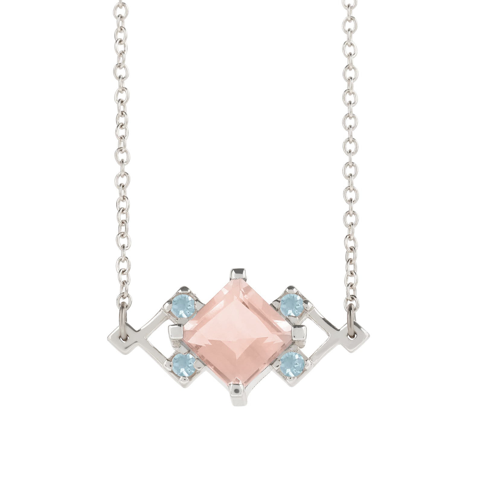 Reconceptions Petite Necklace - Rhodium - Pink