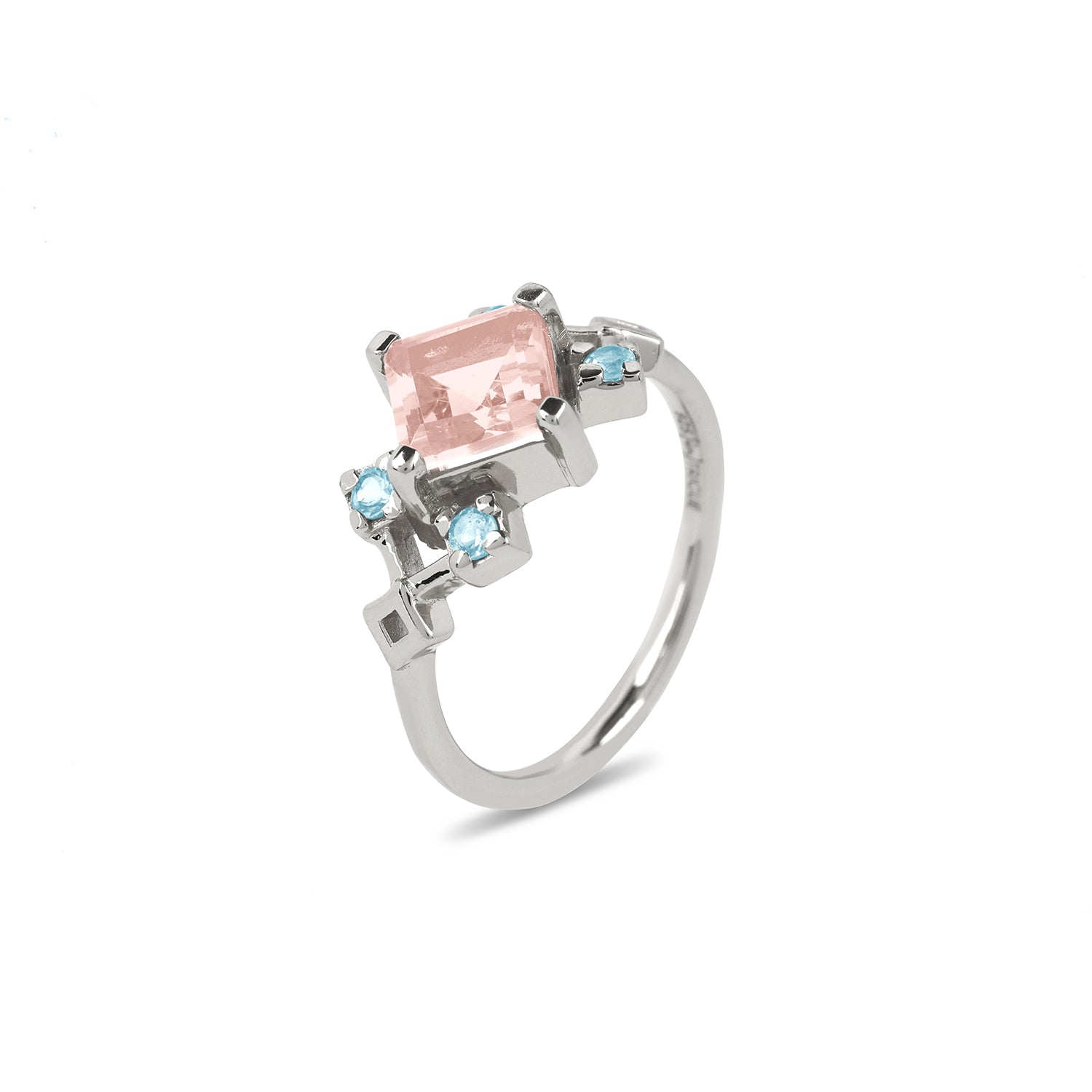 Reconceptions Ring - Rhodium - Pink