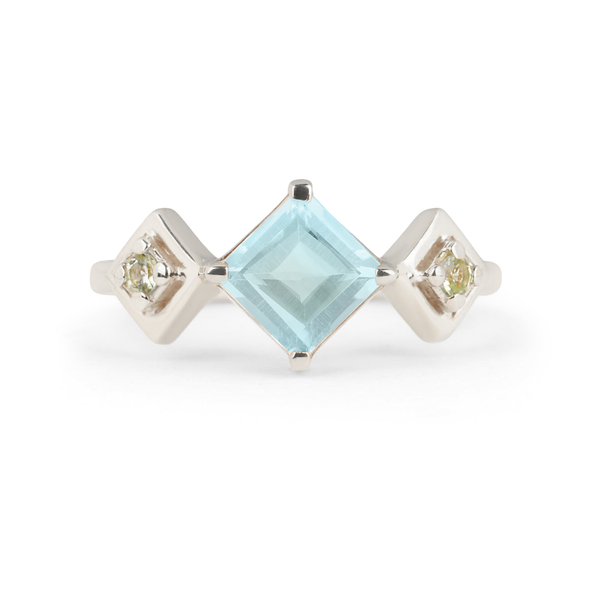 Reconceptions Stackable Ring - Rhodium - Blue