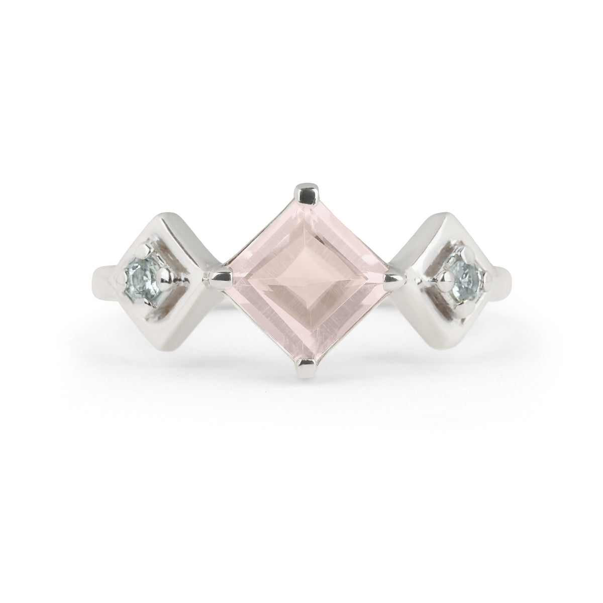 Reconceptions Stackable Ring - Rhodium - Pink