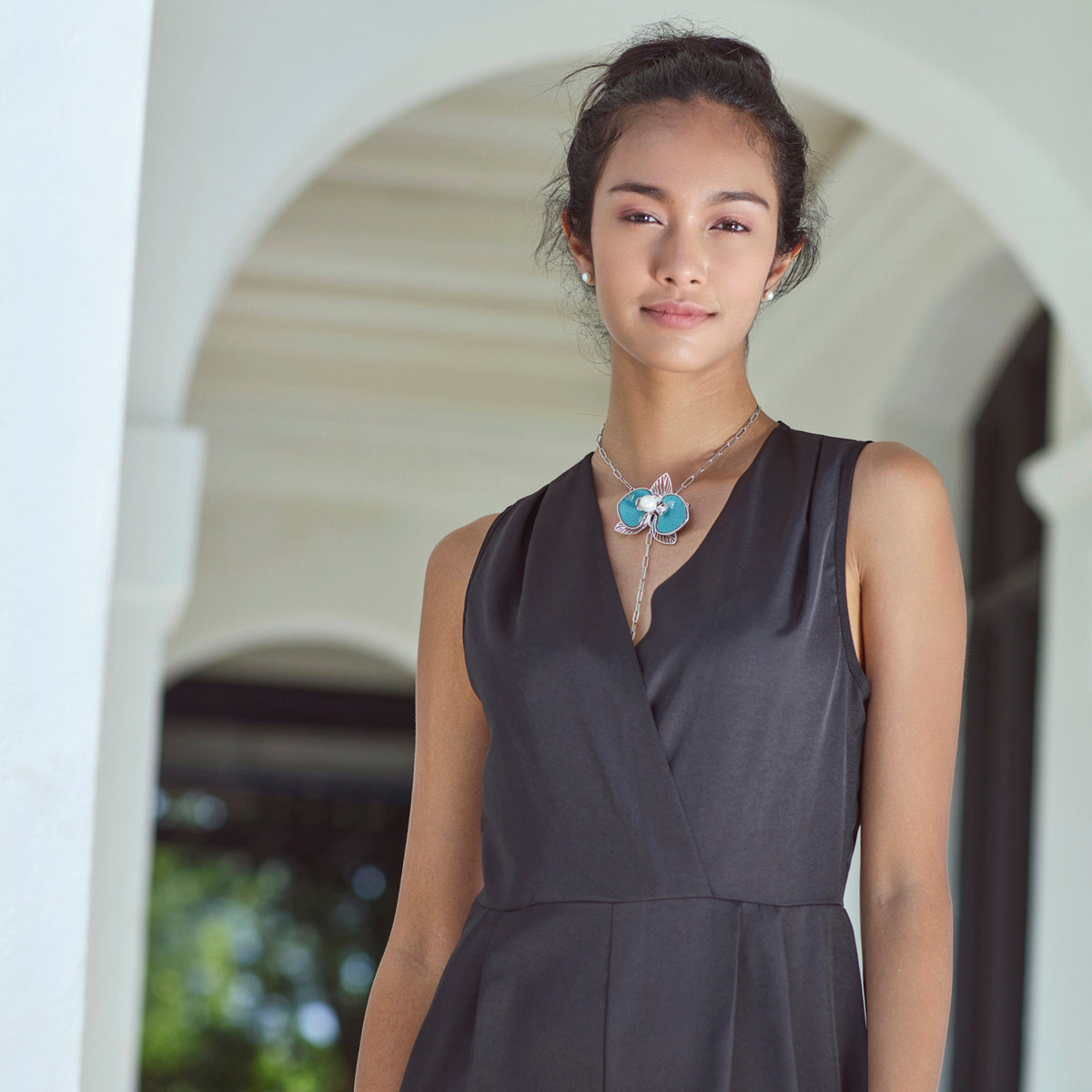 [IN]TRIGUE X SIA Bloom Brooch / Necklace Set - Rhodium