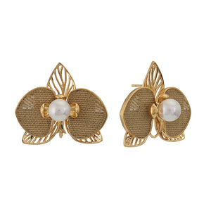 [IN]TRIGUE X SIA BLOOM STATEMENT EARRINGS - GOLD