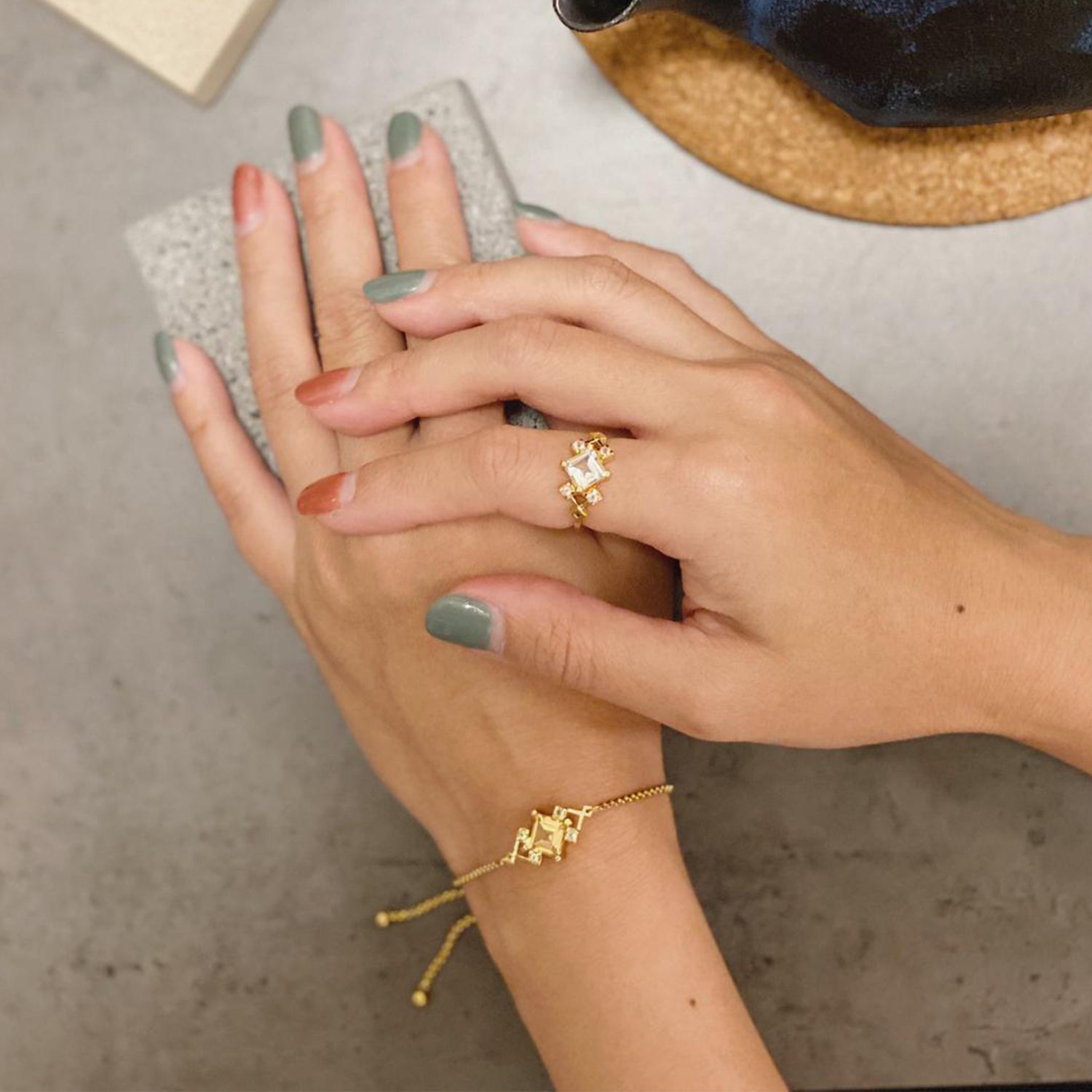 Reconceptions Ring - Rhodium - Pink