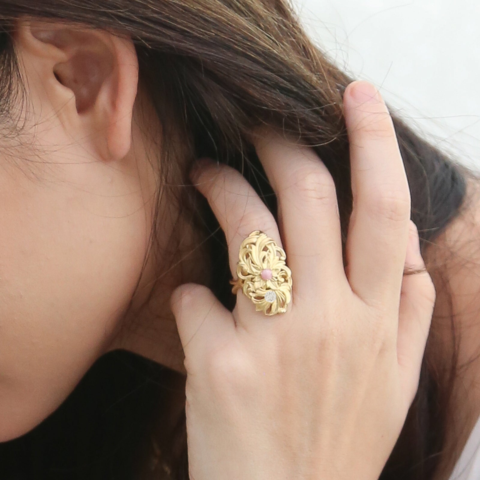 TMP x [in]trigue Sayang Ring - Rhodochrosite